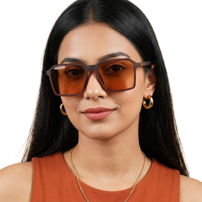 Eyejack Brown Square Polarized Sunglasses for Men & Women (6229PCL1124)