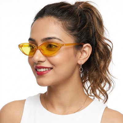Eyejack Yellow Cateye Sunglasses for Women (5083CL1237)