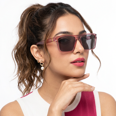 Eyejack Wayfarer Polarized Sunglasses for Men & Women (Black Lens | Wine Frame - 20243PCL537-C4)