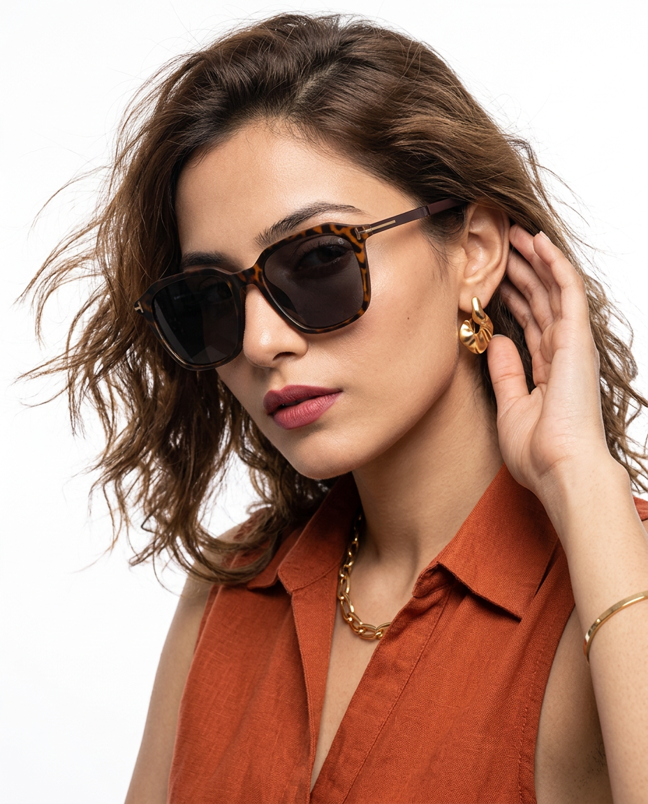 Eyejack Demi Brown Square Polarized Sunglasses for Men & Women (7524PCL1274)