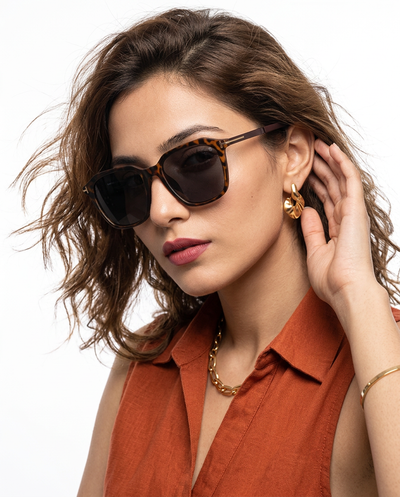 Eyejack Demi Brown Square Polarized Sunglasses for Men & Women (7524PCL1274)