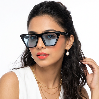 Eyejack Black Cateye Sunglasses for Women (3863CL1015)
