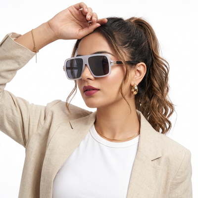Eyejack Grey Wayfarer Sunglasses for Men & Women (9392CL1055)