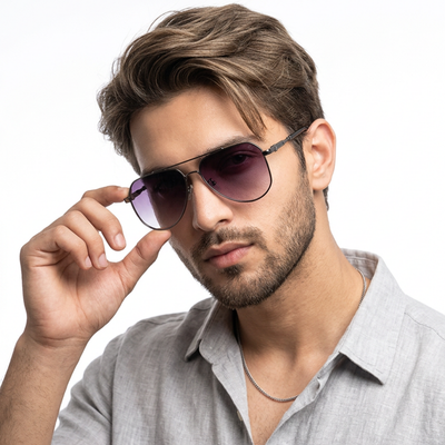 Eyejack Dark Grey Aviator Sunglasses for Men & Women (7013CL2123)