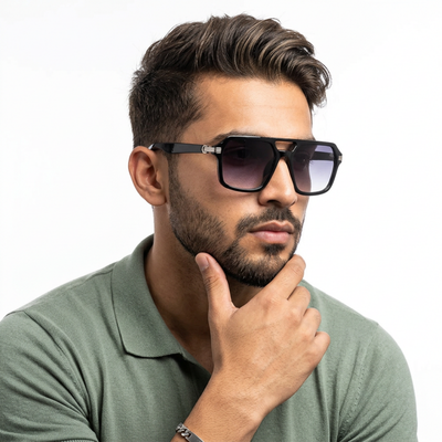Eyejack Shine Black Wayfarer Sunglasses for Men & Women (2259CL2146)