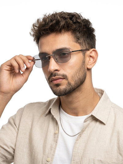Essence Royal - Black Rimless Sunglasses I Olive Lens - 9805CL2538