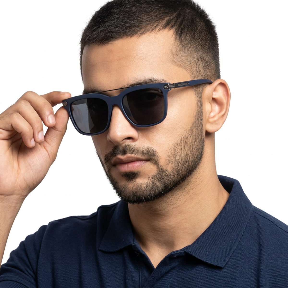 Eyejack Blue Wayfarer Polarized Sunglasses for Men & Women (868PCL2138)