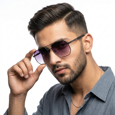 Eyejack Grey Square Sunglasses for Men & Women (7009CL874)