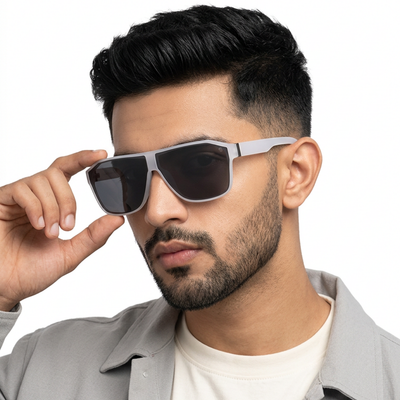 Eyejack Transparent Wayfarer Polarized Sunglasses for Men & Women (6023PCL1248)