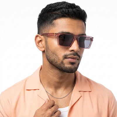 Eyejack Wayfarer Polarized Sunglasses for Men & Women (Black Lens | Wine Frame - 20243PCL537-C4)