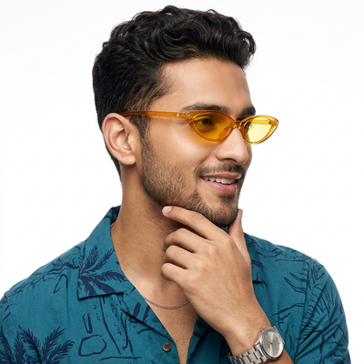 Eyejack Yellow Cateye Sunglasses for Women (5083CL1237)