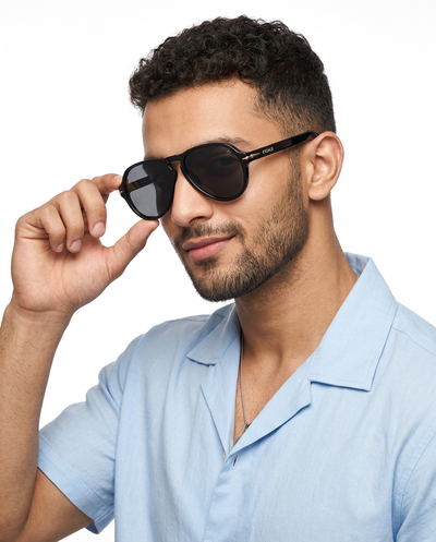 Eyejack Black Aviator Sunglasses for Men & Women (986CL972)