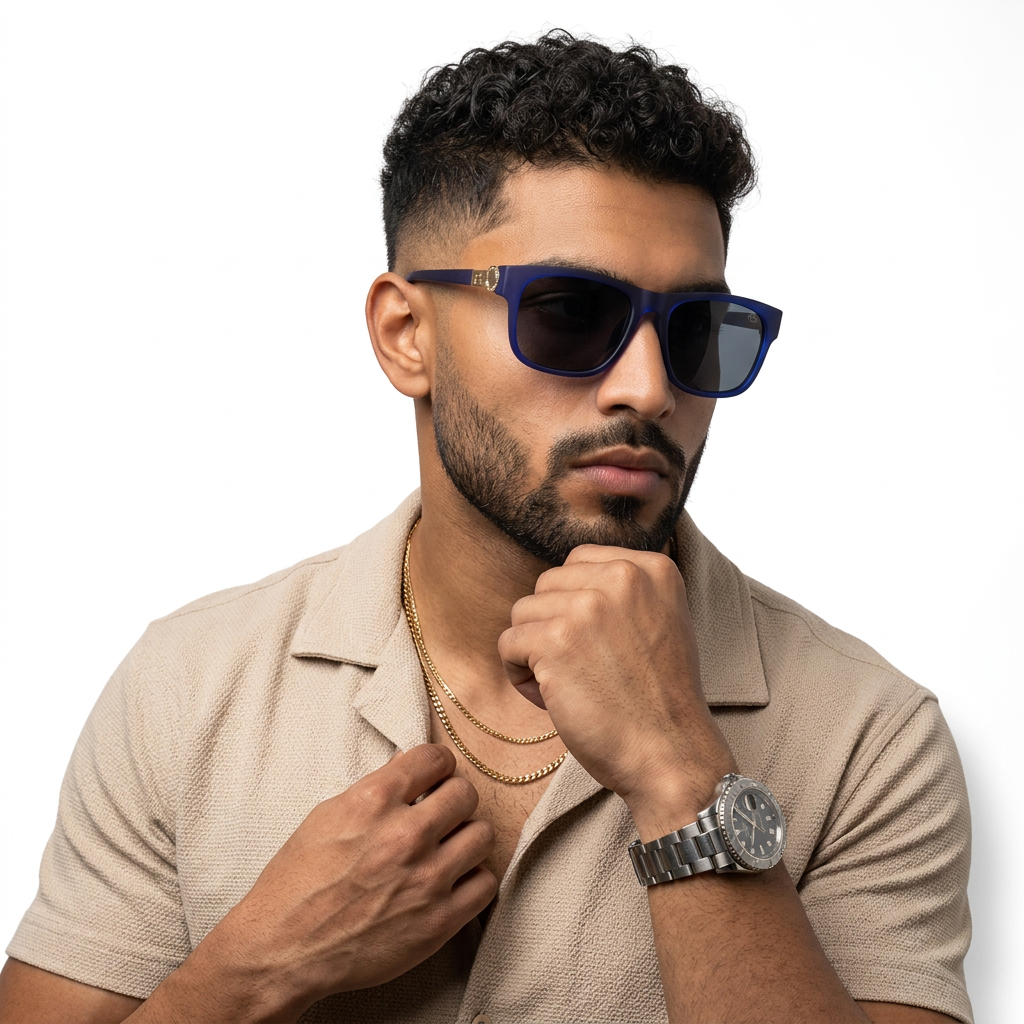Eyejack Blue Wayfarer Sunglasses for Men & Women (2313CL1036)