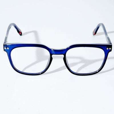 EyeJack Astra Blue Square Eyeglasses for Men & Women (TR6605CL116-C11)