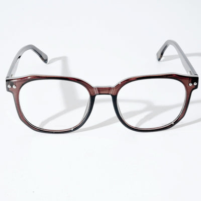 EyeJack Astra Brown Square Eyeglasses for Men & Women (TR6604CL103-C8)