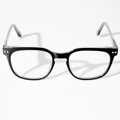 EyeJack Astra Shine Black Square Eyeglasses for Men & Women (TR6605CL106-C1)
