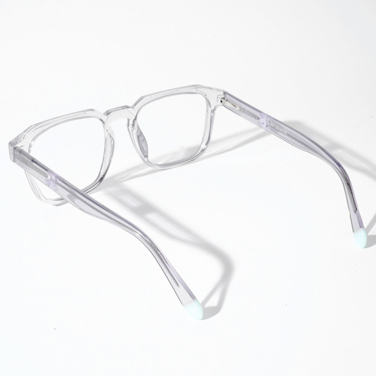 EyeJack Astra Transparent Grey Square Eyeglasses for Men & Women (TR6601CL65-C3)
