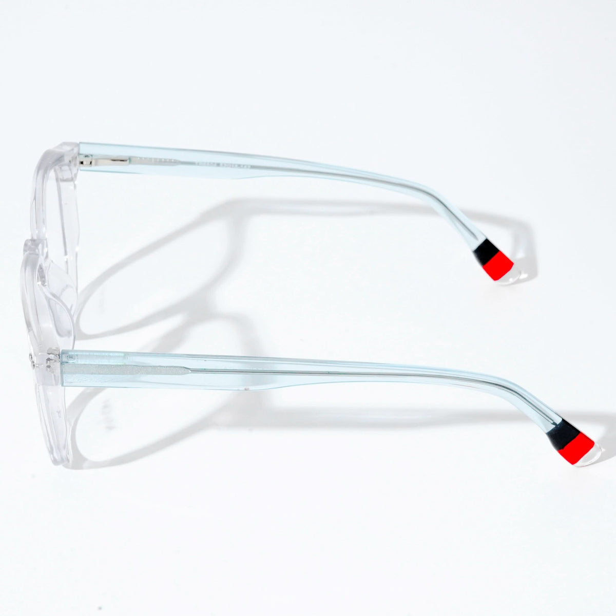 EyeJack Astra Transparent Blue Square Eyeglasses for Men & Women (TR6604CL102-C7)