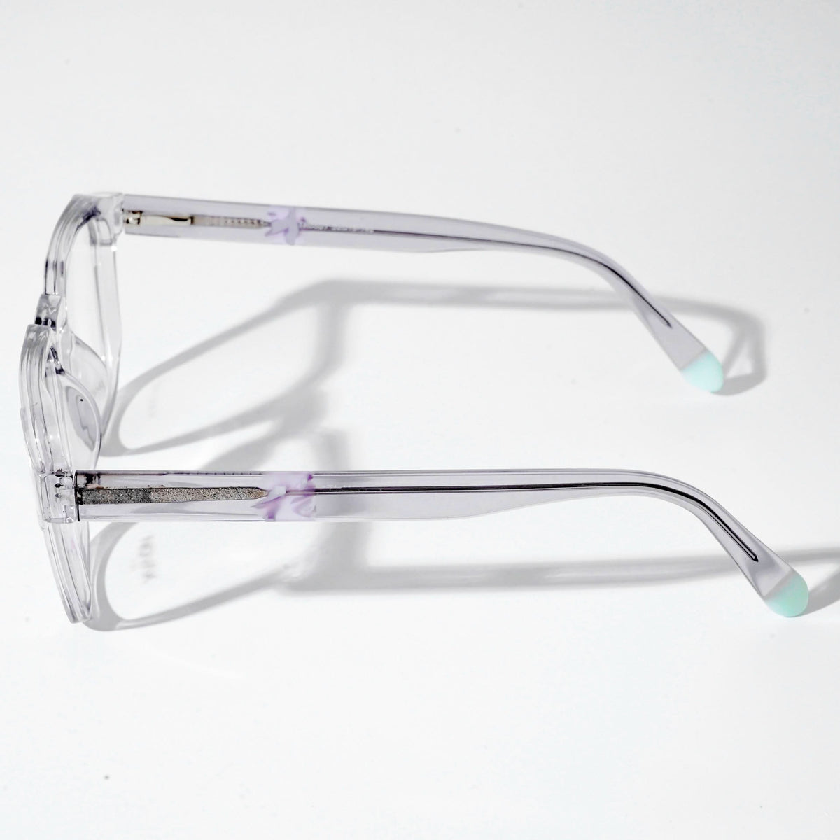 EyeJack Astra Transparent Grey Square Eyeglasses for Men & Women (TR6601CL65-C3)