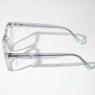 EyeJack Astra Transparent Grey Square Eyeglasses for Men & Women (TR6601CL65-C3)