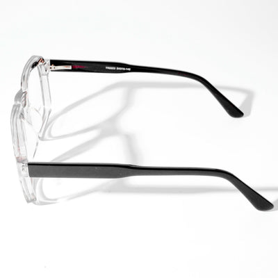 EyeJack Astra Brown & Transparent Square Eyeglasses for Men & Women (TR6603CL90-C6)