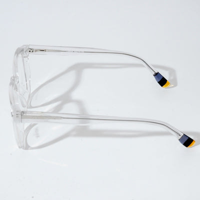 EyeJack Astra Transparent Square Eyeglasses for Men & Women (TR6604CL99-C4)