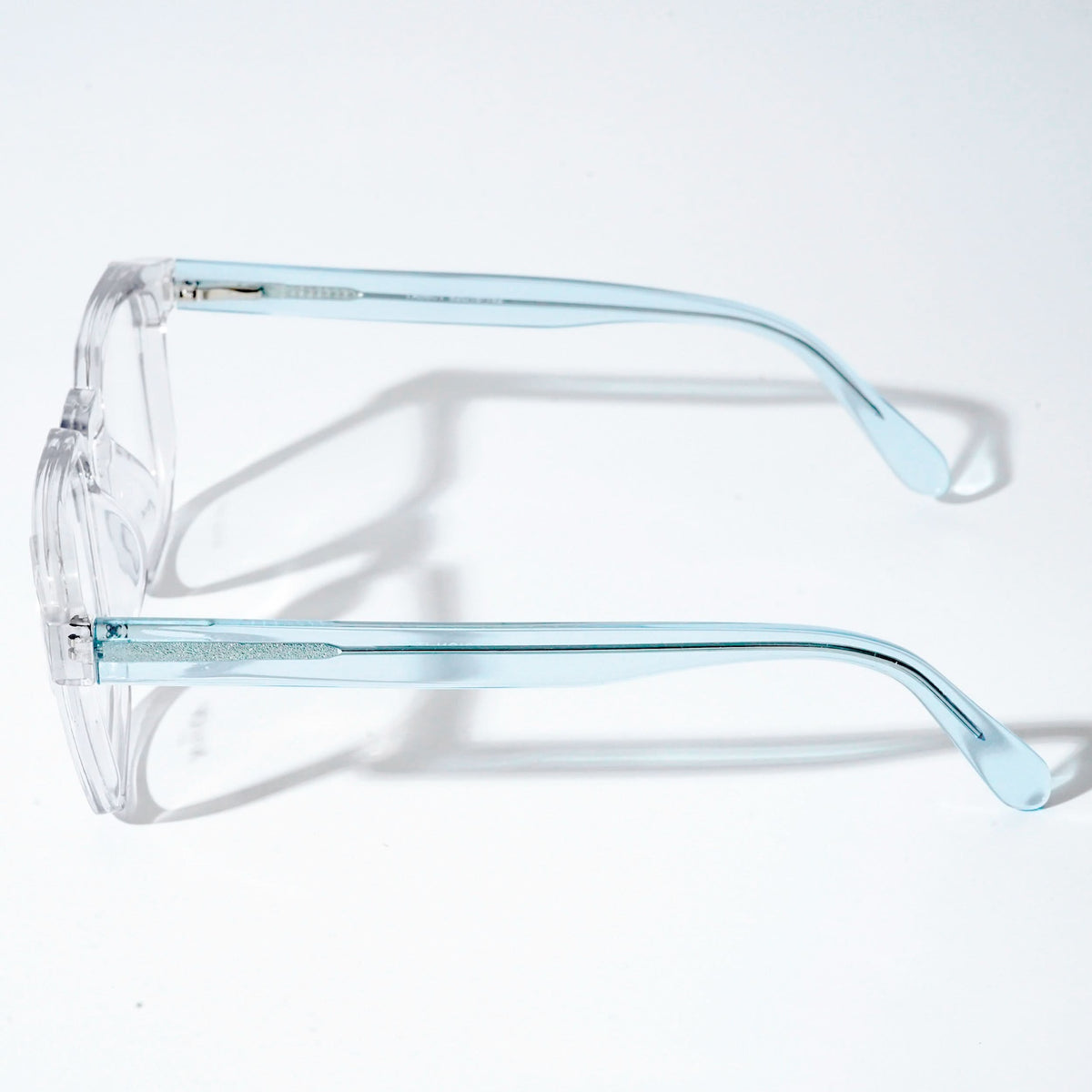 EyeJack Astra Transparent Blue Square Eyeglasses for Men & Women (TR6601CL70-C8)