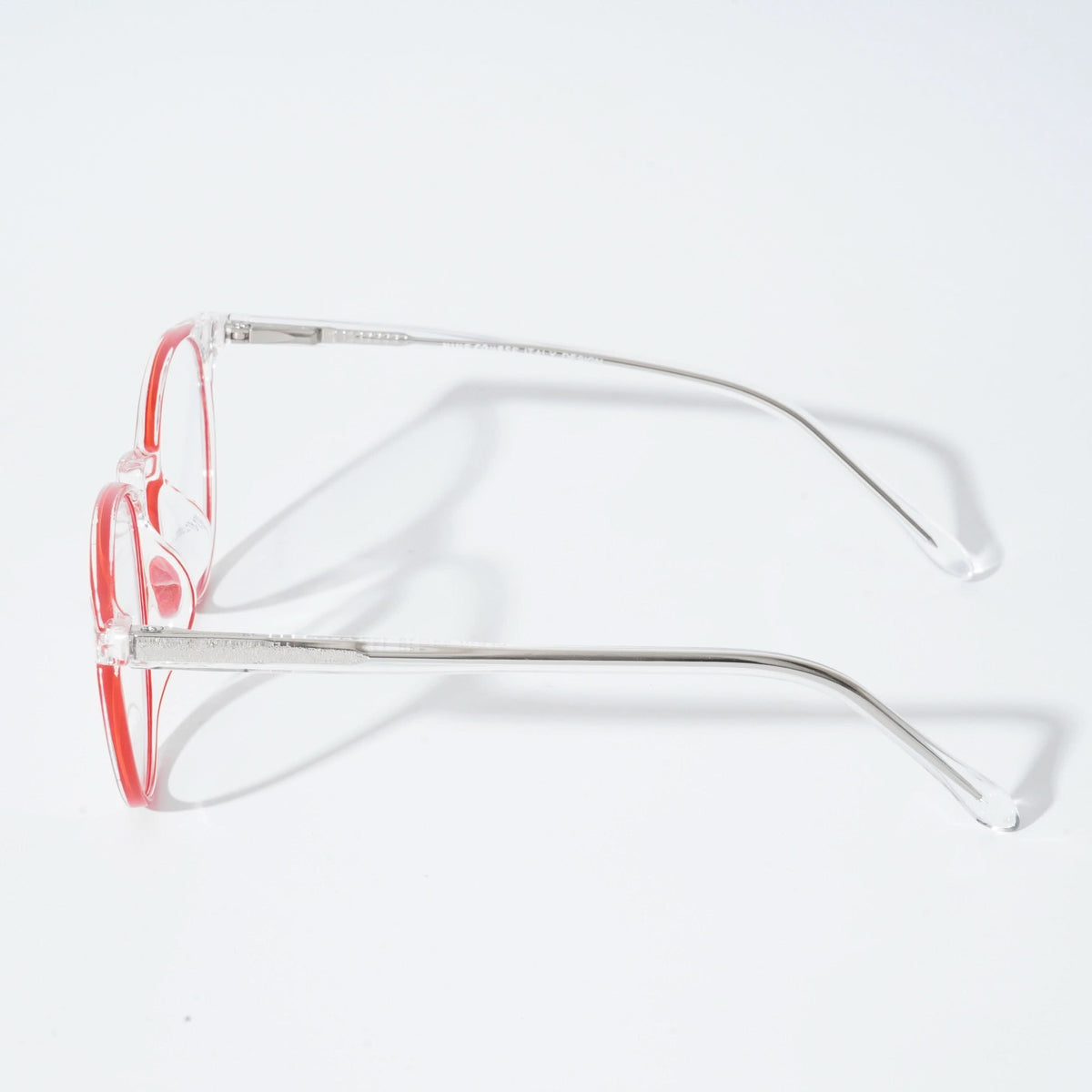 EyeJack Vortex Transparent Red Cateye Eyeglasses for Men & Women (SL010CL61-C7)